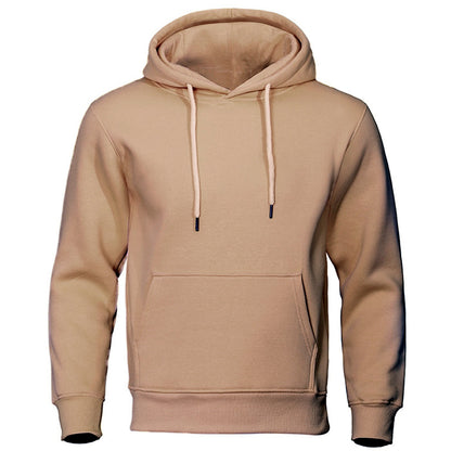 Solid Color Pullover Sweatshirt Spring Fashion Fleece Unisex Hoodie - ARCHSHOPE
