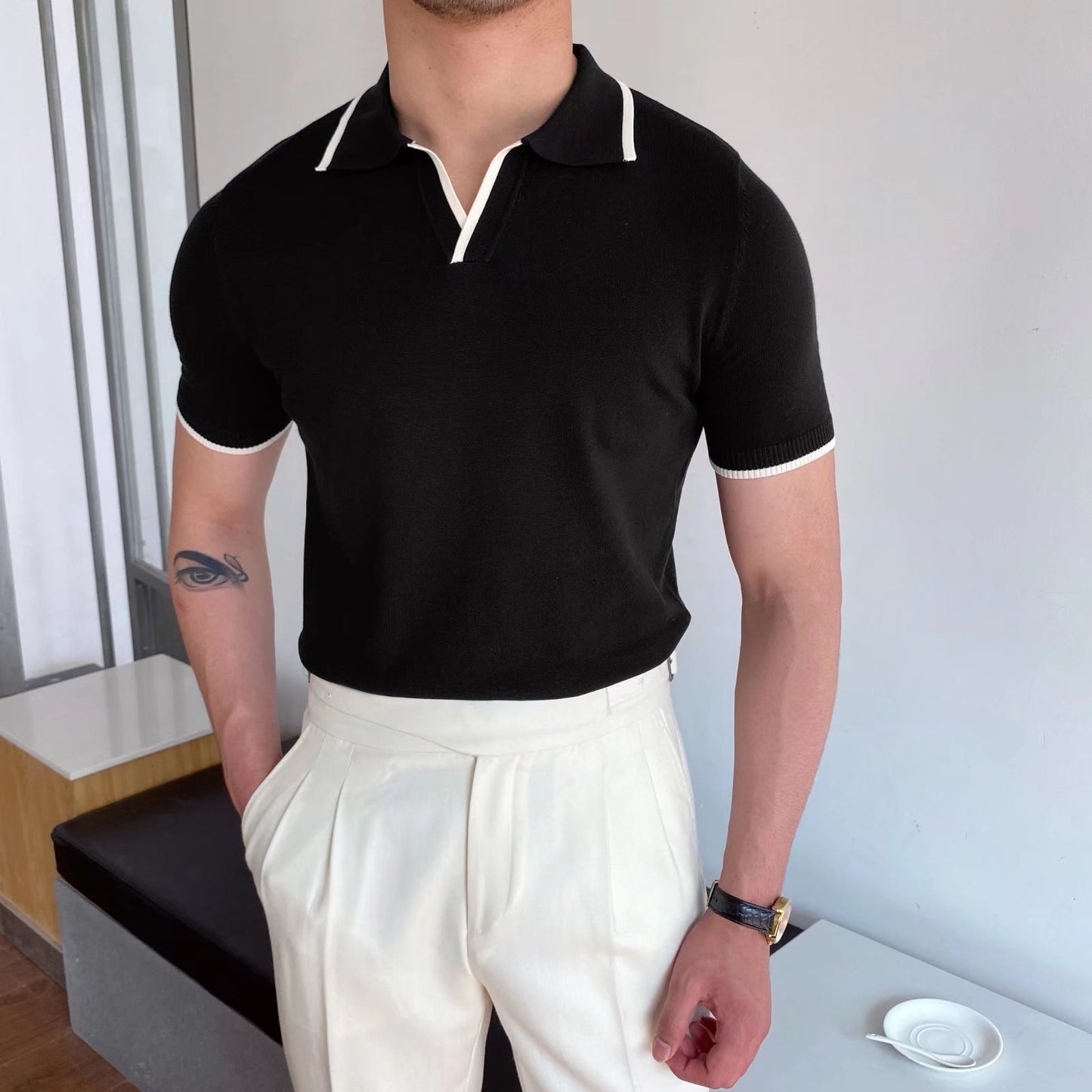 Casual Polo Collar Polo Shirt For Men - ARCHSHOPE