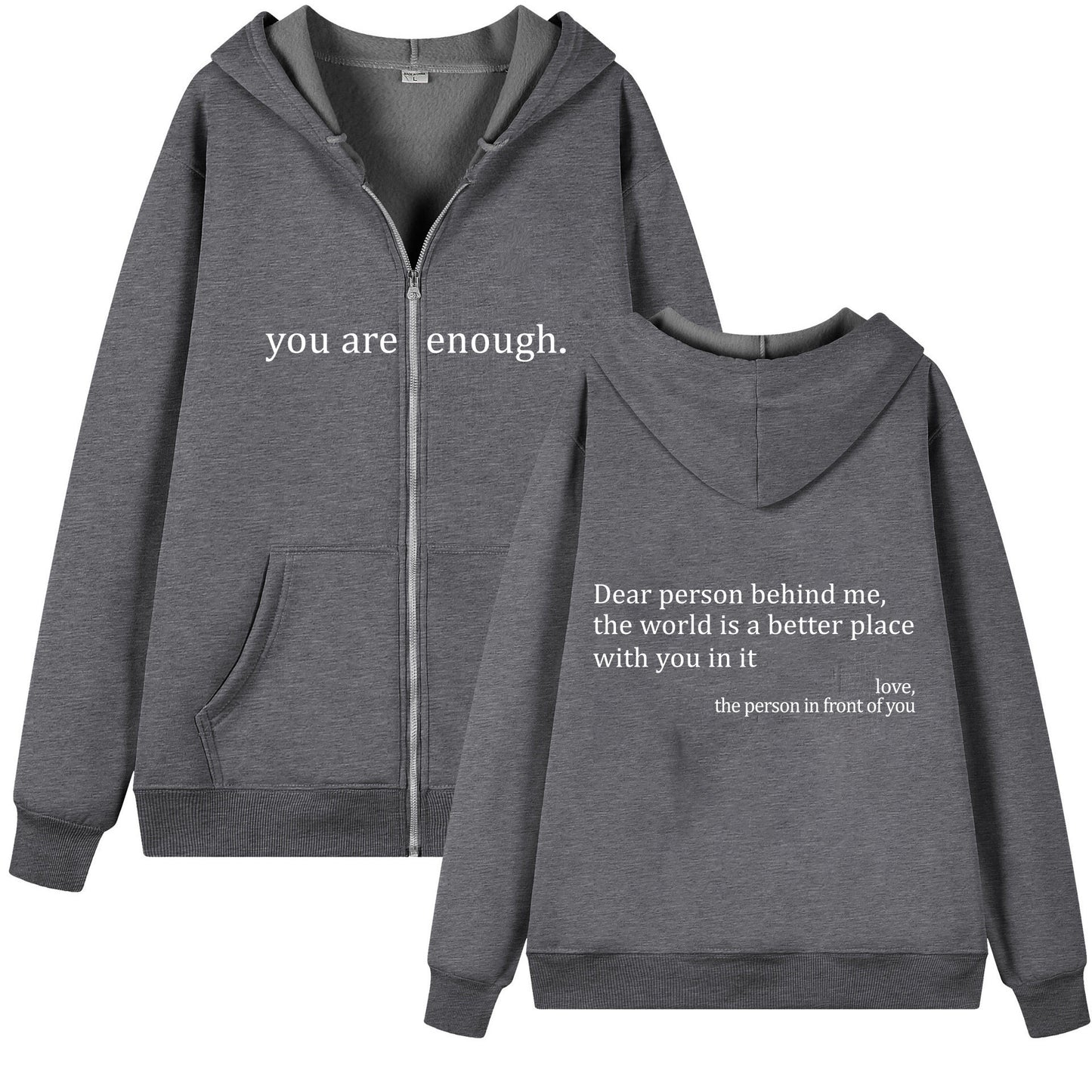 Hoodies Plus Size Sweatshirt Casual Drawstring Zipper Clothes - ARCHSHOPE