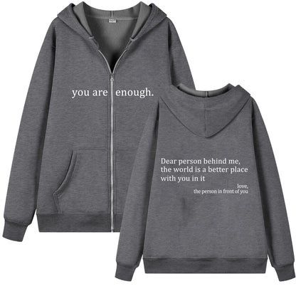 Hoodies Plus Size Sweatshirt Casual Drawstring Zipper Clothes - ARCHSHOPE