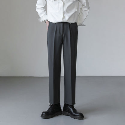 Spring And Summer Loose Straight Casual Suit Pants