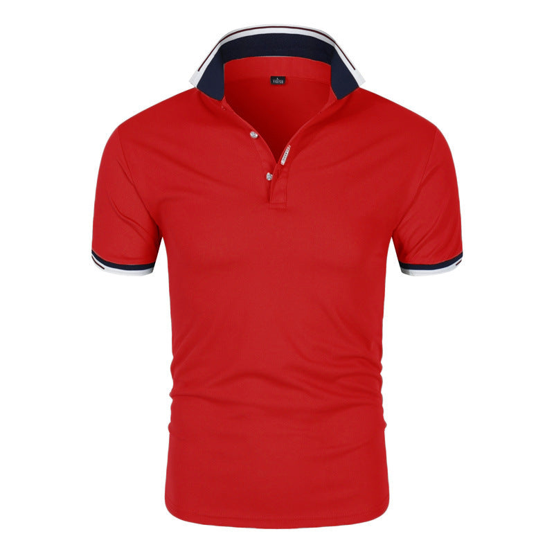 Men's POLO Shirt Short Sleeve T-Shirt Lapel Solid Color - ARCHSHOPE