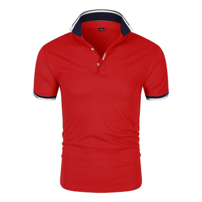 Men's POLO Shirt Short Sleeve T-Shirt Lapel Solid Color - ARCHSHOPE