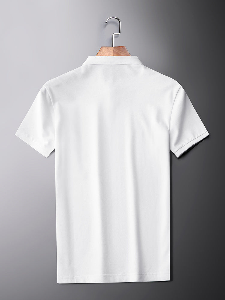 Men's Ice Silk Lapel Polo Shirt Short Sleeves - ARCHSHOPE