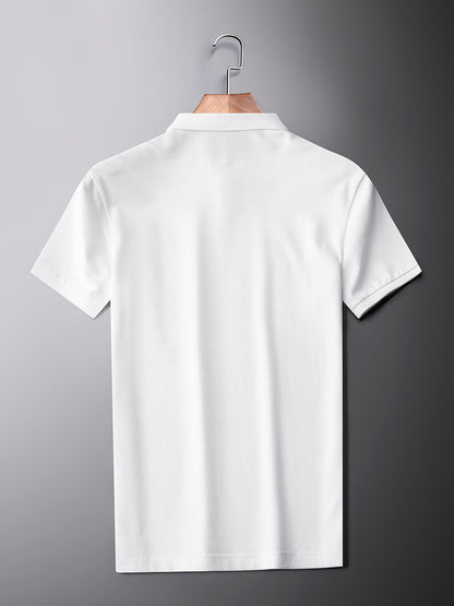 Men's Ice Silk Lapel Polo Shirt Short Sleeves - ARCHSHOPE
