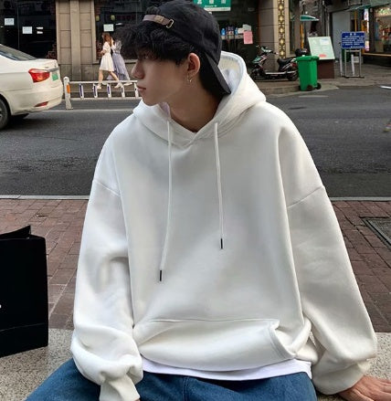 Hoodie Men's Hoodie Loose Student Velvet Coat Large Size Color Hoodie - ARCHSHOPE