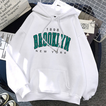 1898 Brooklyn New York Printed Women Hoodie - ARCHSHOPE