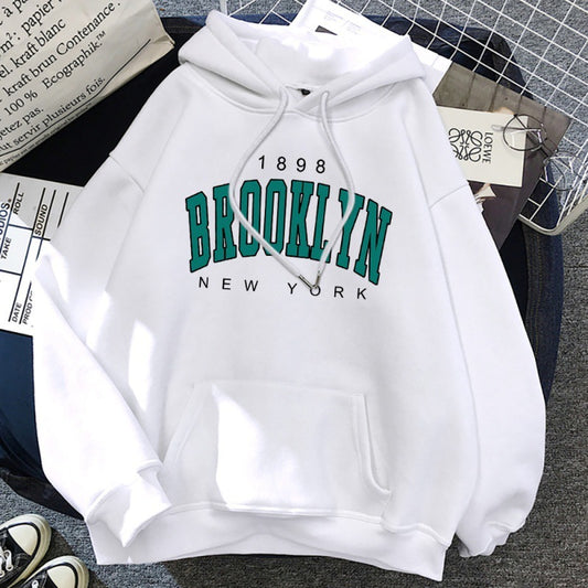 1898 Brooklyn New York Printed Women Hoodie - ARCHSHOPE