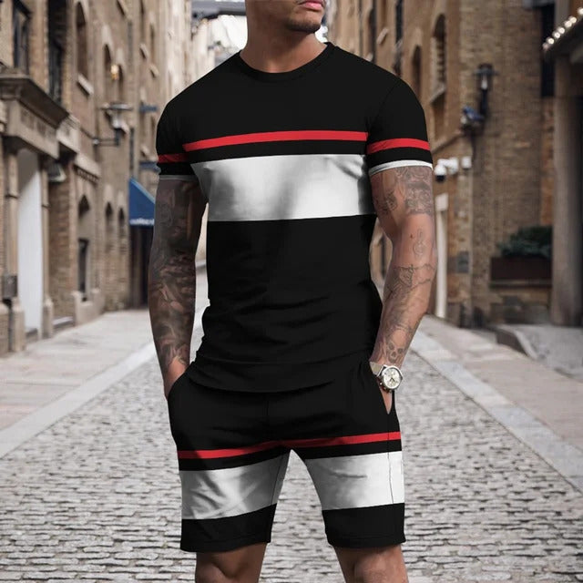 Short Sleeve Round Neck Pu Shuai Casual Multicolor Sportswear Men Suit - ARCHSHOPE