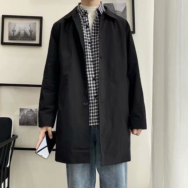 Trench Coat Men's Medium Length Spring And Autumn Leisure