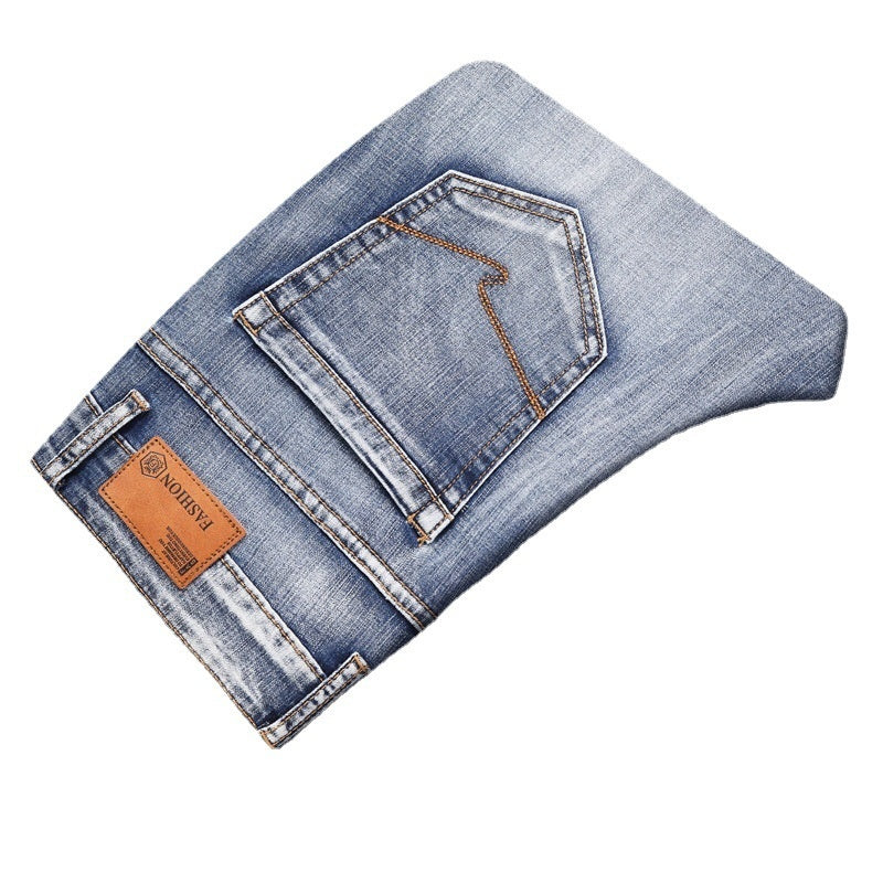Jean rétro fin, coupe droite et ample, pantalon décontracté pour homme