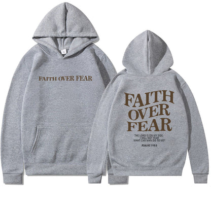 Faith Over Fear Christian Hoodie Christian Sweatshirt Jesus Hoodie Trendy Hoodie Bible Verse Shirt Unisex Aesthetic Clothes - ARCHSHOPE