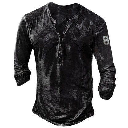Printed Men's Street Long-sleeved Sports T-shirt - ARCHSHOPE