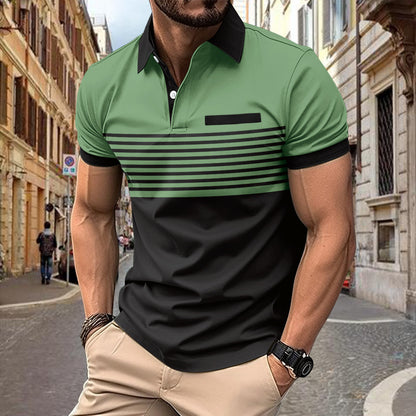 Casual Striped Shirt With Chest Pocket Men Clothing - ARCHSHOPE