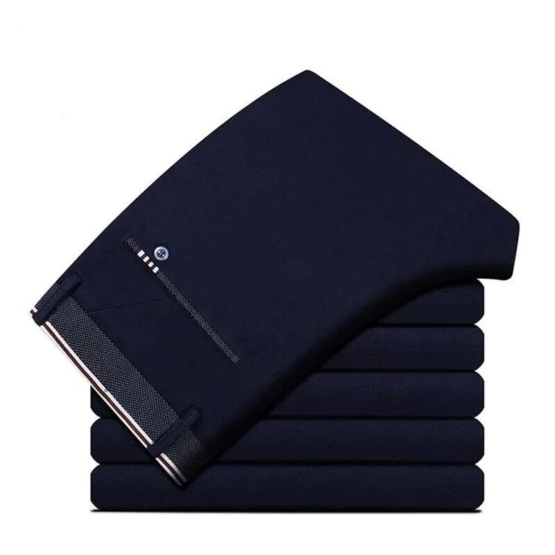 Slim Fit Stretch Pencil Pants Korean Style Suit Pants