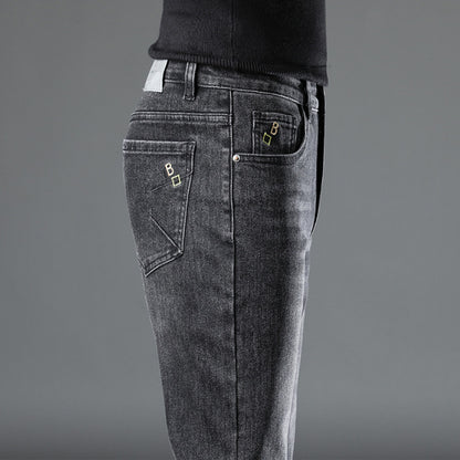 Men's Elastic Four Seasons Loose Jeans