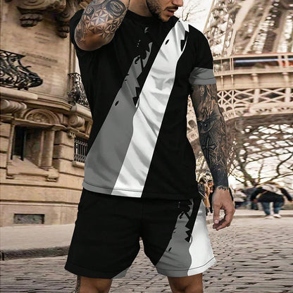Short Sleeve Round Neck Pu Shuai Casual Multicolor Sportswear Men Suit - ARCHSHOPE