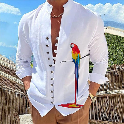 Chemise simple et décontractée pour homme avec impression numérique 3D