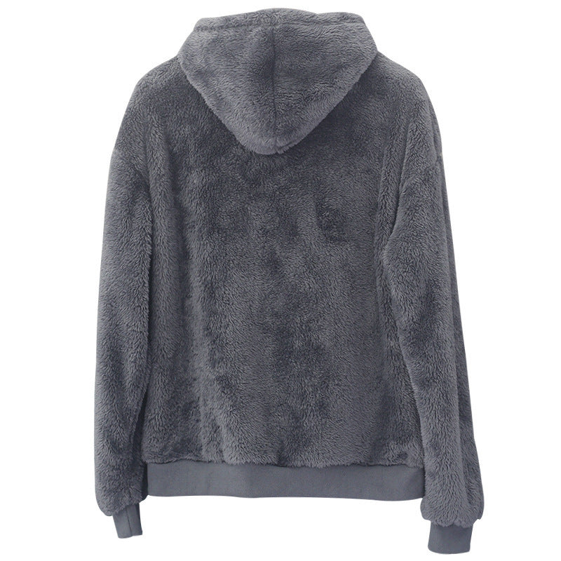 Double-sided Velvet Hooded Sweater Men's Plush Sweatshirt With Pockets - ARCHSHOPE