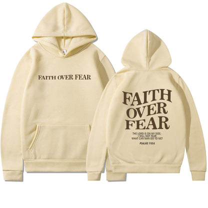 Faith Over Fear Christian Hoodie Christian Sweatshirt Jesus Hoodie Trendy Hoodie Bible Verse Shirt Unisex Aesthetic Clothes - ARCHSHOPE