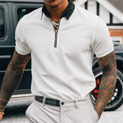 Polo Shirt Pure White Element Short Sleeve Men - ARCHSHOPE