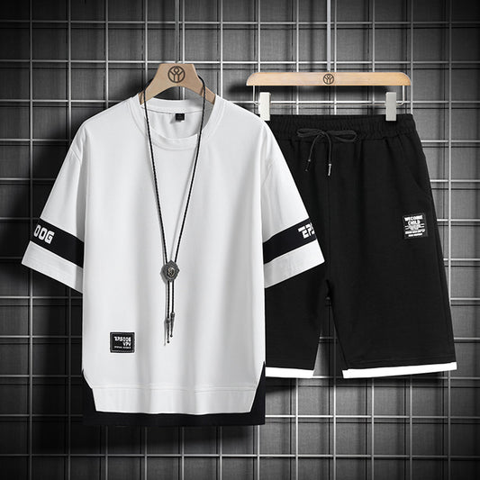 Men's Short Sleeve Loose Waffle Suit - ARCHSHOPE