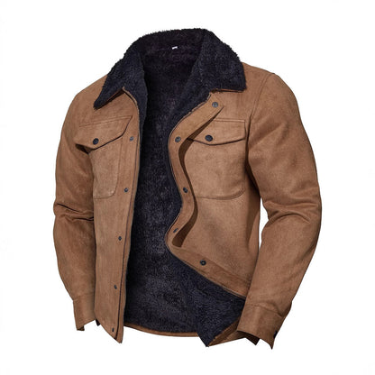 Men's Vintage Suede Casual Coat Lapel - ARCHSHOPE