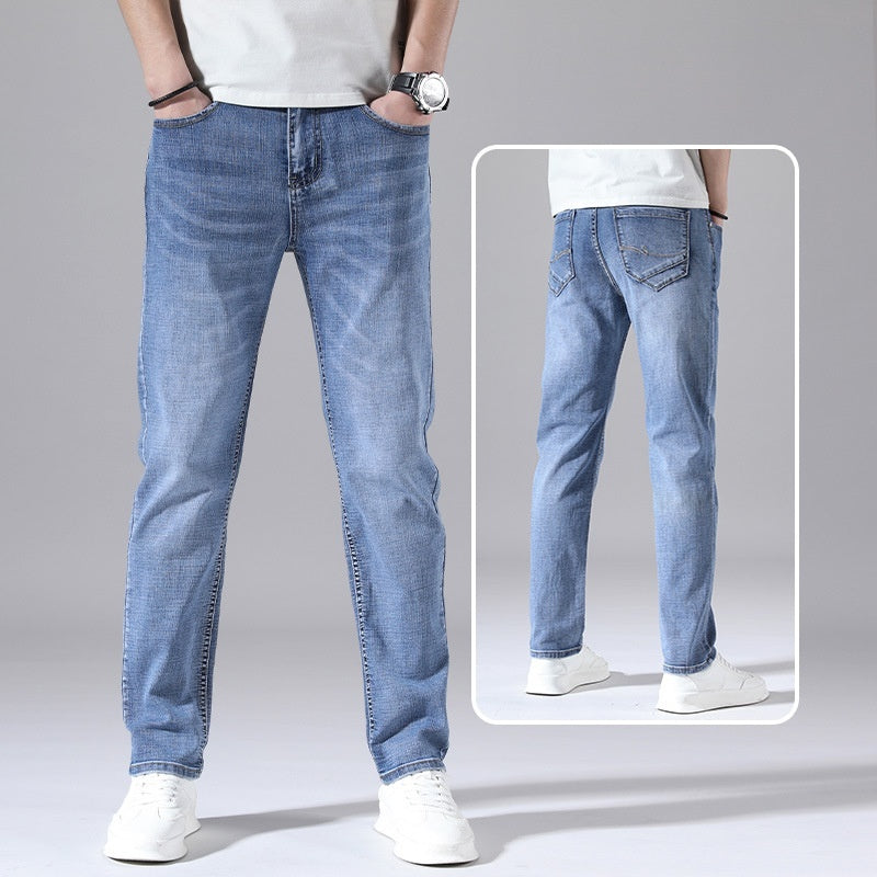 Jean rétro fin, coupe droite et ample, pantalon décontracté pour homme