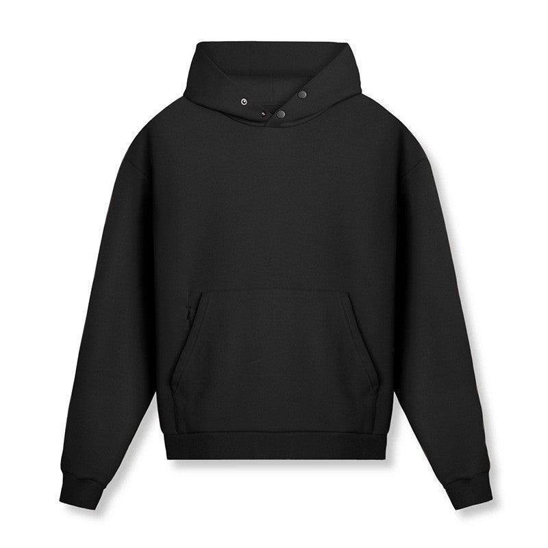 Men's Sports Loose Solid Color Plus Fleece Hooded Sweater - ARCHSHOPE