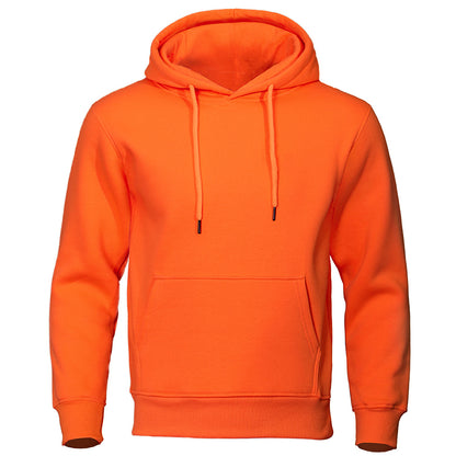 Solid Color Pullover Sweatshirt Spring Fashion Fleece Unisex Hoodie - ARCHSHOPE
