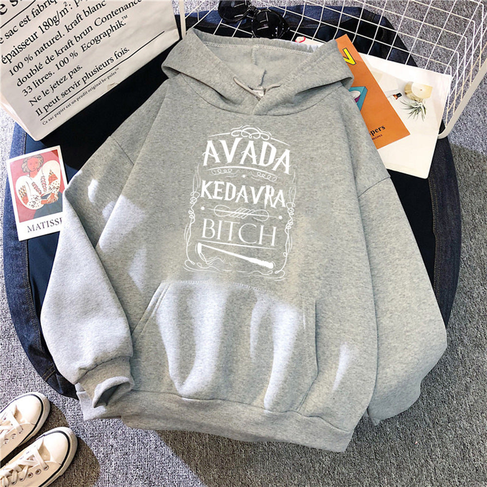 Women With Fleece Loose Hoodies And Letters - ARCHSHOPE
