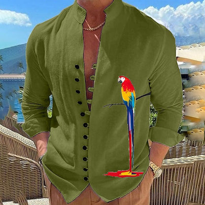 Chemise simple et décontractée pour homme avec impression numérique 3D