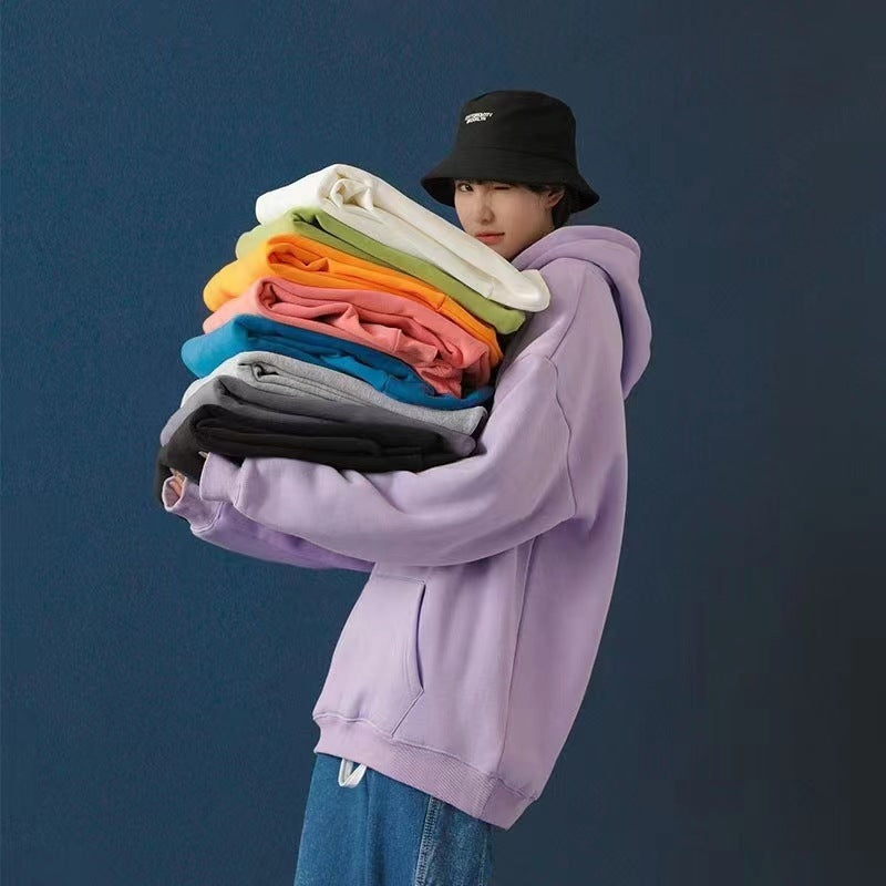 Hoodie Men's Hoodie Loose Student Velvet Coat Large Size Color Hoodie - ARCHSHOPE