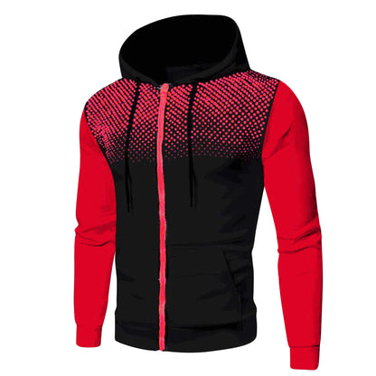 Men's Zipper Hooded Panel Sweatshirt - ARCHSHOPE
