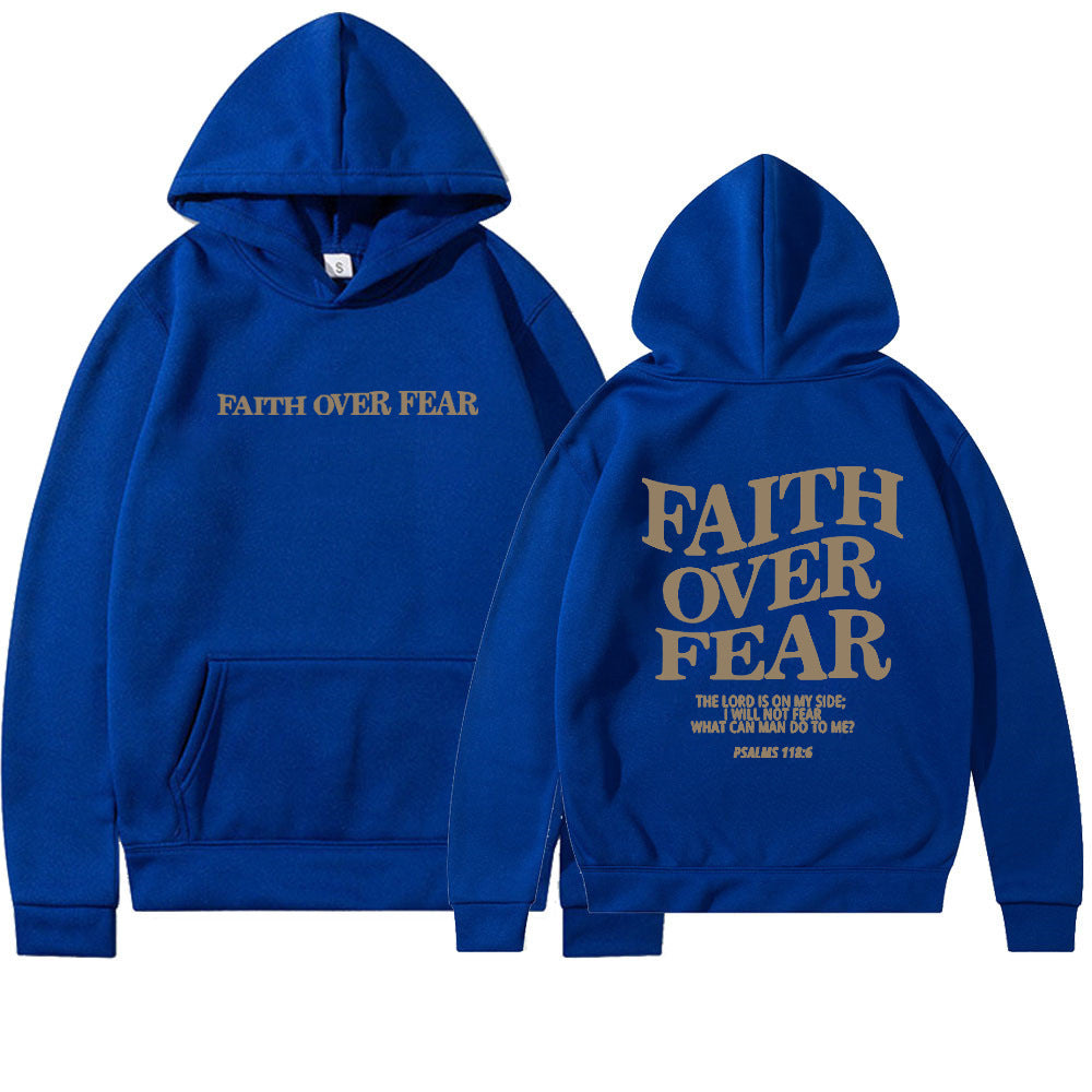 Faith Over Fear Christian Hoodie Christian Sweatshirt Jesus Hoodie Trendy Hoodie Bible Verse Shirt Unisex Aesthetic Clothes - ARCHSHOPE