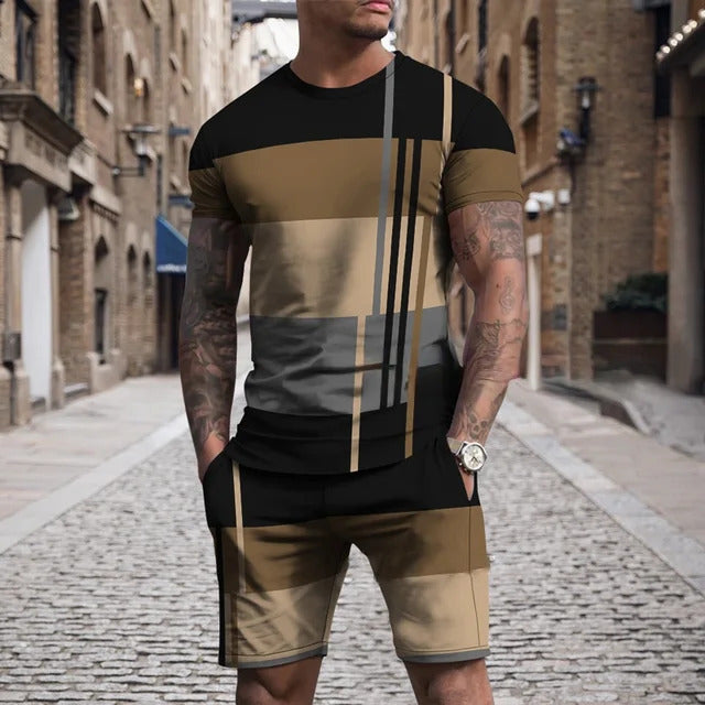 Short Sleeve Round Neck Pu Shuai Casual Multicolor Sportswear Men Suit - ARCHSHOPE
