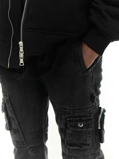 Wide Leg Straight Leg Pants Autumn New Multi Pocket Casual Functional Workwear