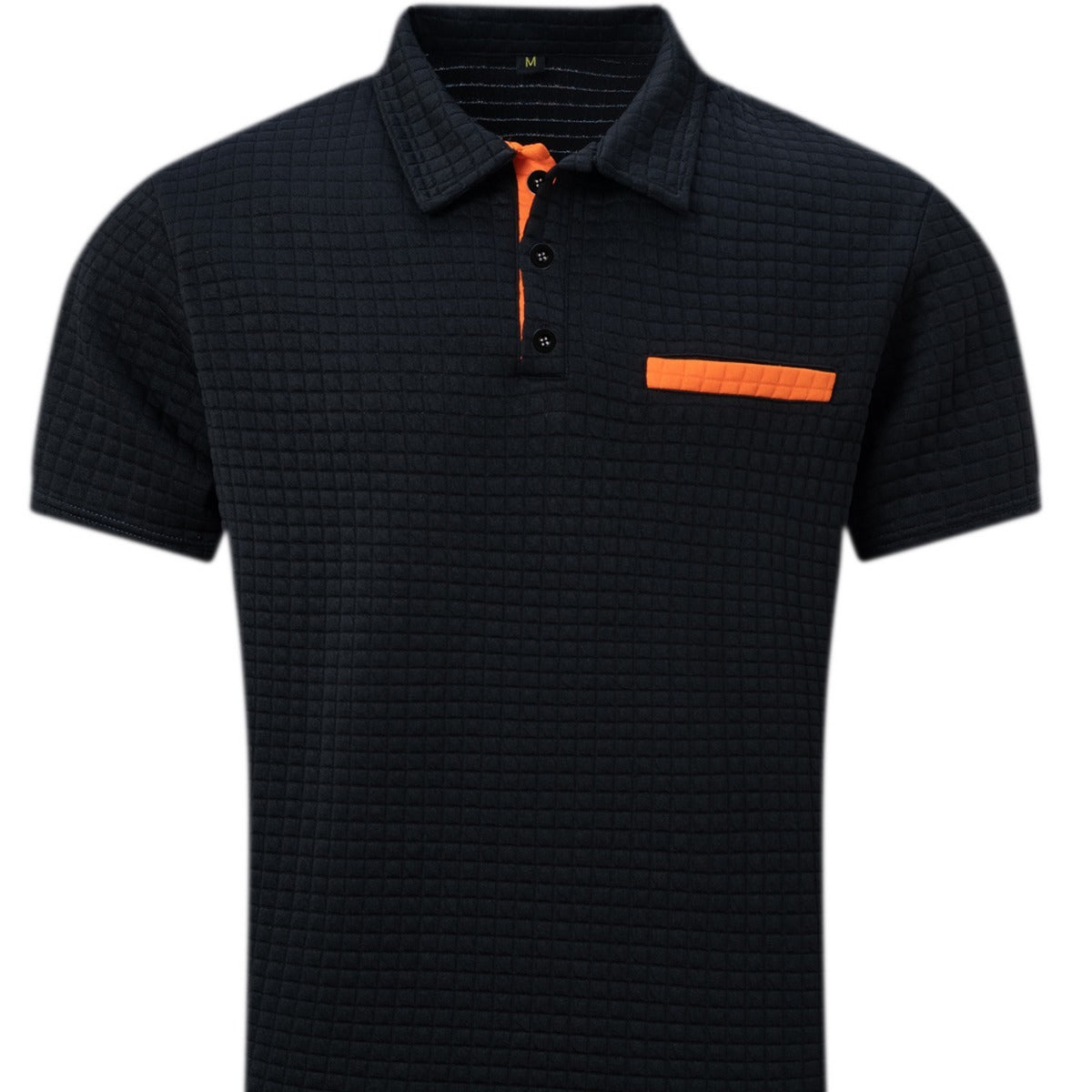 Button Jacquard Plaid Men's Sports Polo Shirt Men - ARCHSHOPE