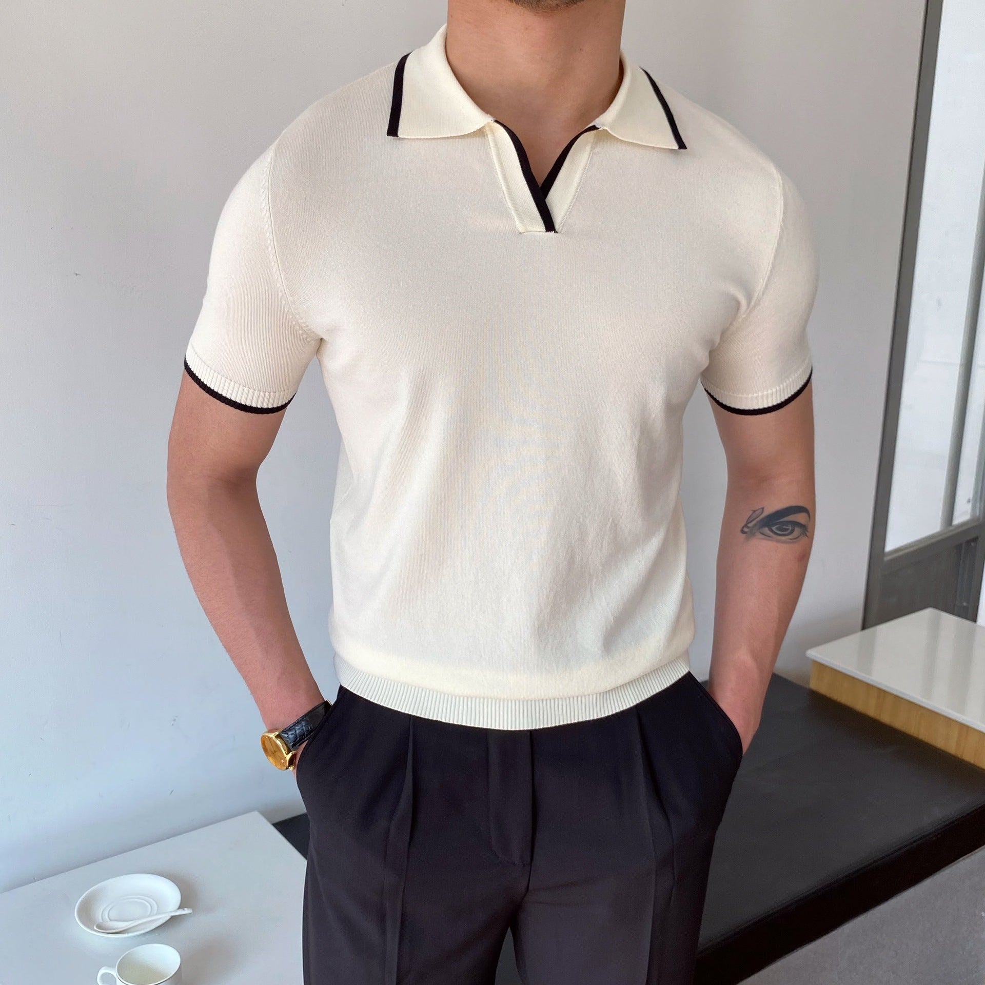 Casual Polo Collar Polo Shirt For Men - ARCHSHOPE