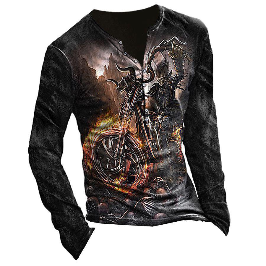 Printed Men's Street Long-sleeved Sports T-shirt - ARCHSHOPE