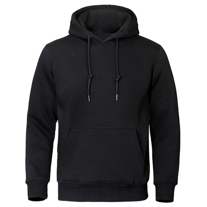 Solid Color Pullover Sweatshirt Spring Fashion Fleece Unisex Hoodie - ARCHSHOPE