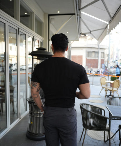 Men's Summer Sports Fitness Casual Round Neck Stretch Crew Neck Short Sleeve - ARCHSHOPE