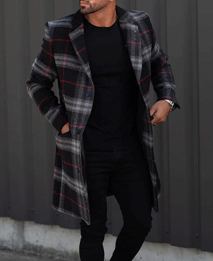 Large Suit Collar Pocket Men's Coat