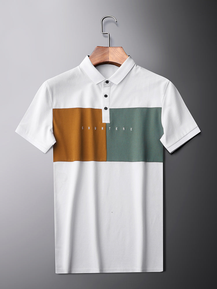 Men's Ice Silk Lapel Polo Shirt Short Sleeves - ARCHSHOPE