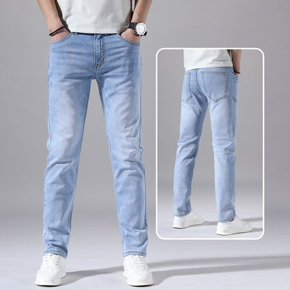 Jean rétro fin, coupe droite et ample, pantalon décontracté pour homme
