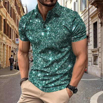 Polo Shirt Digital Printing Button Street Casual T-shirt - ARCHSHOPE